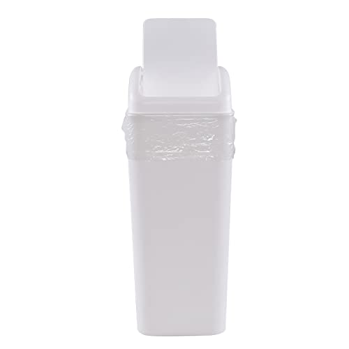 Coș de gunoi din plastic Joyeen cu capac oscilant, cutie de gunoi de 14 litri, 1 pachet