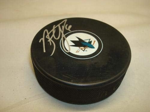 Nick Spaling a semnat San Jose Sharks Hockey Puck autografat 1A-autografat NHL Pucks
