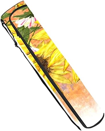 Crizantema ulei pictura Yoga Mat Carrier sac cu curea de umăr Yoga Mat sac Gym Bag Beach Bag
