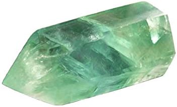 Bagheta de cristal de vindecare cu fluorit verde, ascuțită și fațetată pentru reiki Chakra Meditație Terapie