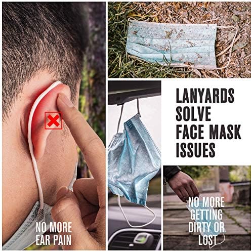 10 pachete de măști de față pentru copii adulți, Curea reglabilă pentru mască de față cu curea cu cleme ușor de utilizat, curea