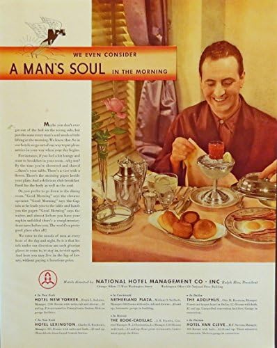 Sufletul unui bărbat, anunț tipărit. Full Color Illustratation 1935 Original Fortune Magazine Art Art