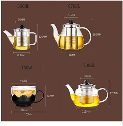 Ceapot de ceainică ceașcă de ceainică îngroșată cu temperatură înaltă sticlă ceainică de sănătate filtru oțel inoxidabil ceainice