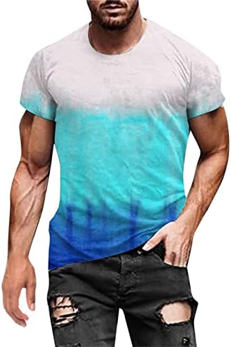 Tricou grafic pentru bărbați 3D 3D cu mânecă scurtă cu mânecă atletică alergare la sală de antrenament casual casual tricouri