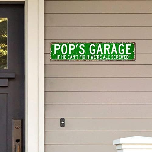 Madcoltote Vintage Pop's Garage Dacă nu -l poate repara, suntem cu toții înșurubați semne de lemn zi de zi personalizat semn
