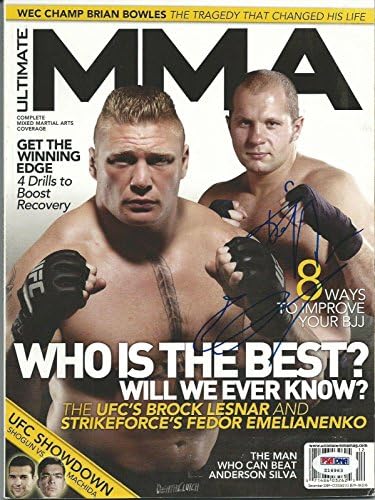 Fedor Emelianenko a semnat în decembrie 2009 revista Ultimate MMA PSA / DNA Pride UFC-reviste UFC cu autograf