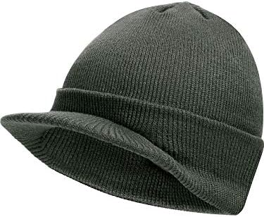 SATINIOR iarna bărbați tricot capac cu refuz Beanie pălărie cald gros pălărie pentru exterior