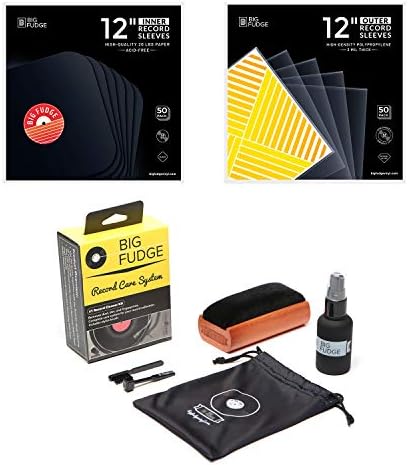 Record Colector Starter Kit - Accesorii de vinil set de cadouri | Record Cleaner | Mâneci exterioare | Mâneci interioare pentru