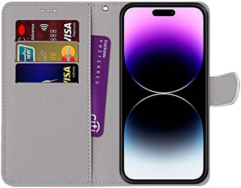 Carcasă SNCLET pentru iPhone 14 Pro Max Flip Cover portofel din piele PU rezistent la șocuri Flip Cover Card rezistent la șocuri