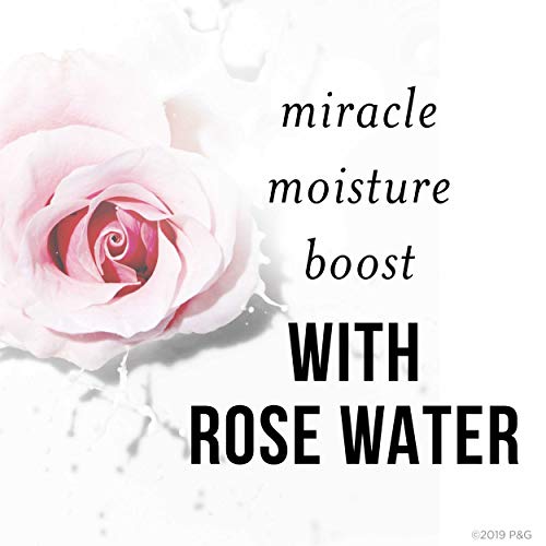 Pantene Nutrient Blends Miracle Moisture Boost Rose Water șampon pentru păr uscat, fără sulfat, Floral, 9,6 fl Oz