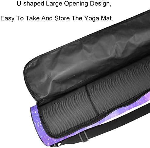 RATGDN Yoga Mat Bag, Violet Space Exercise Yoga Mat Carrier Full-Zip Yoga Mat Carry Bag cu curea reglabilă pentru femei bărbați