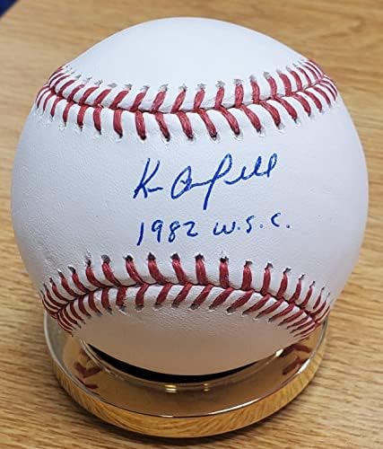 Autografat Ken Oberkfell 1982 WSC Rawlings Major Major League Baseball - baseballs autografat
