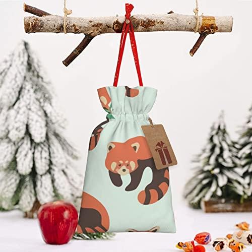 Augenstern Șnururi Pungi Cadou De Crăciun Cute-Raccoon-Cat-Red-Panda Prezintă Pungi De Ambalare Cadouri De Crăciun Saci De