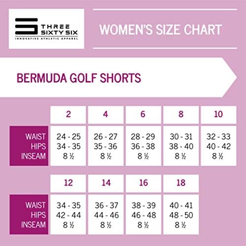 Trei șaizeci și șase de pantaloni scurți de golf Bermuda Bermuda 8 ½ inch Inseam - Pantaloni scurți activi uscați rapid cu