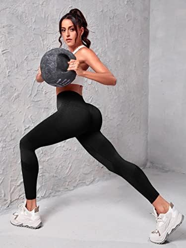Soly Hux Women High Talie Seamless Butt Rising Control al burtei Control Yoga Leggings Sportsming Slimming Athletic Antrenament