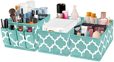 Organizatori de vanitate VERONLY și cutie de depozitare, coș de depozitare cosmetic multifuncțional reglabil, separator sertar