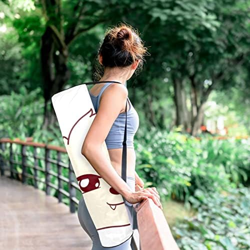 Sleepy head expression Yoga Mat Carrier Bag cu curea de umăr Yoga Mat Bag Gym Bag Beach Bag