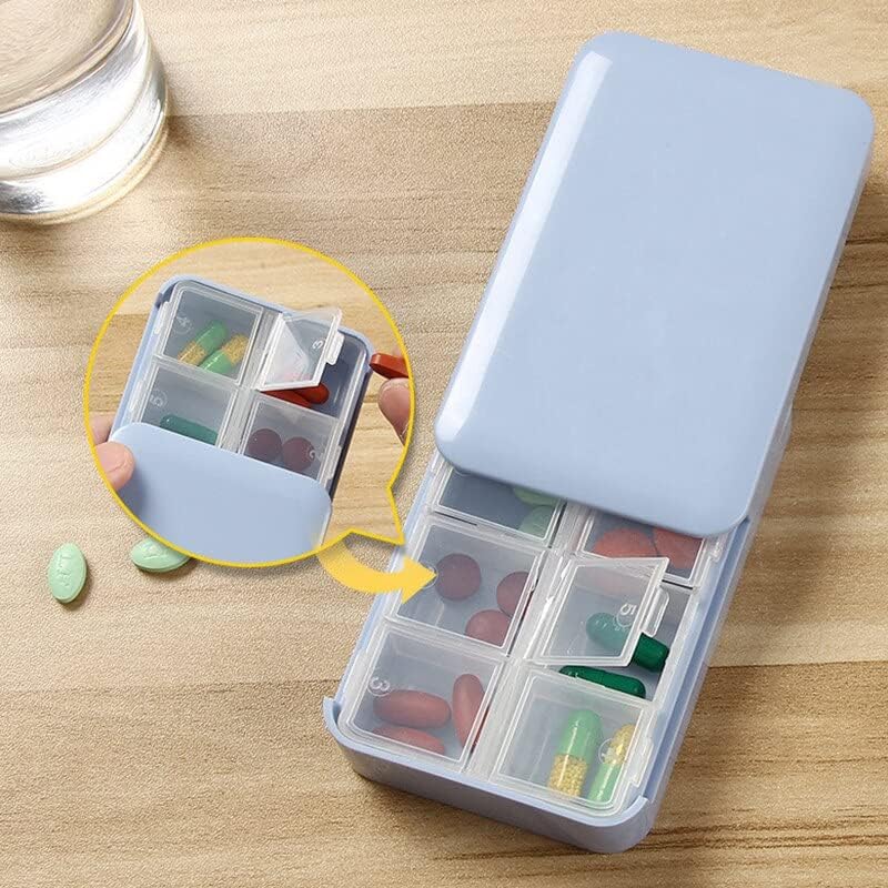 Portabil pastile cazuri sertar pilula Box mini pilula Box Travel Dispen depozitare Container 6 Slot Dustproof și Moistureproof