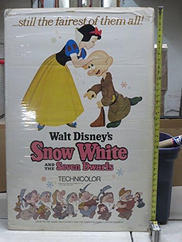 Albă ca Zăpada lui Walt Disney și cele șapte pitici 1967 din 1967 Re-eliberează o foaie poster R-67 190