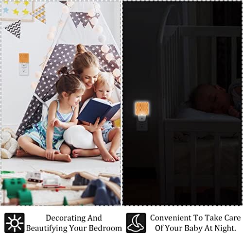 Model de liliac Halloween Fundal portocaliu-01 LED Lumina de noapte, faruri pentru copii pentru dormitor dop în perete LAMPA