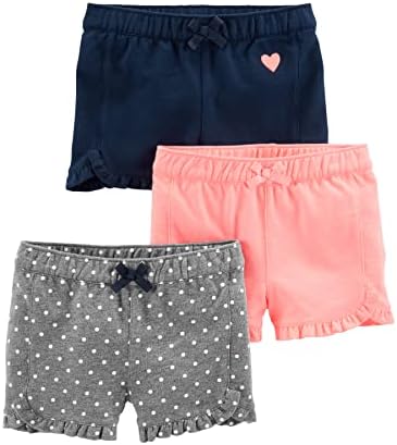 Simple Joys de Carter' s Toddlers and Baby Girls ' Knit Shorts, pachet de 3