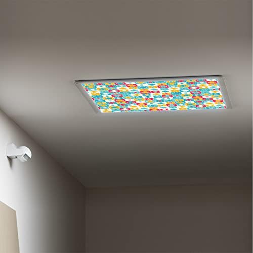 Huse de lumină fluorescentă pentru panouri de difuzor de lumină de tavan-model cu patru foi-Huse de lumină fluorescentă pentru