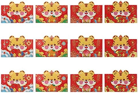 BESTOYARD Chirstmas cadouri 12buc Anul Nou pachet roșu bani plicuri roșii pachet de bani chinezi plicuri roșii pentru Festivalul