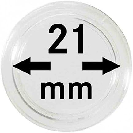 10 x Lindner monede capsule capace Coincapsules pentru monede 21 mm