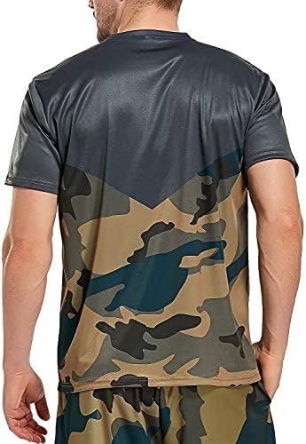 Tricou grafic pentru bărbați AMPEO, cu mânecă scurtă, alergare la sală de gimnastică, tricouri casual