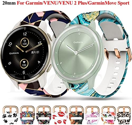OTGKF 20mm Silicon oficial Band pentru Garmin Move Sport Strap Watchband pentru Garmin Venu 2 Plus Sq Brățări Brățară de înlocuire
