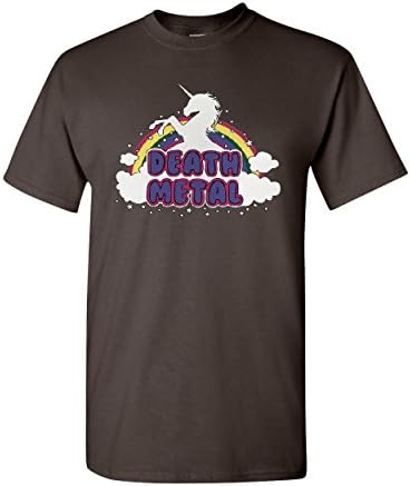 Tricou Unicorn Death Metal Tricou Rainbow Hilarious Muzică grea pentru bărbați tricou pentru bărbați
