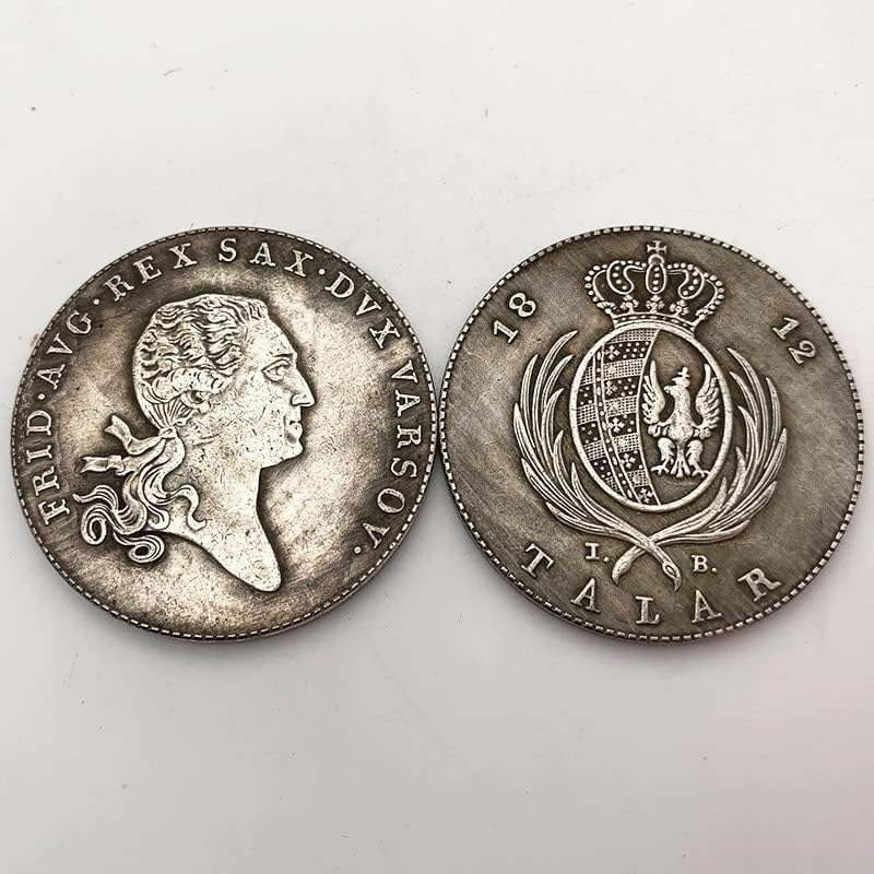 1812 Coroană antică Old Copper Craft de argint Colecție comemorativă Monede Monedă străină Silver Dollar Medalie comemorativă