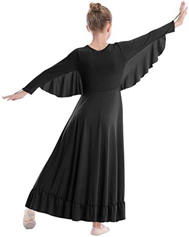 Fete îngeri isis aripi închinând liturgica rochie de dans de dans liber potrivită lungime lungă tunică de tunică dansaje rochie