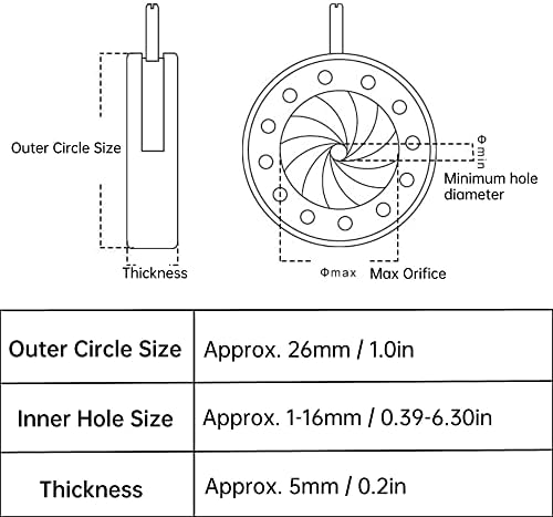 SK1616 1~16mm diafragmă reglabilă din aliaj de aluminiu Iris lentilă diafragmă manuală cu flexibilitate puternică platforme