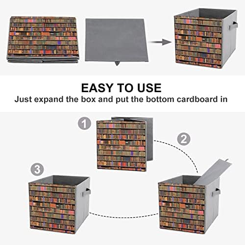 Cărți rafturi de cărți pline de stocare pliabile Baze de bază pliante cuburi de depozitare a țesăturii cutii de organizator