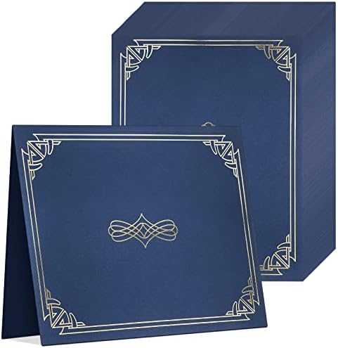 60 Pack Certificate Tolders Diploma acoperă Diploma de titlu de titlu de scrisoare cu graniță cu folie de aur pentru 8,5 x