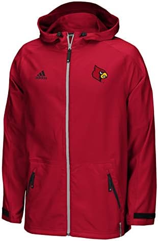 adidas Louisville Cardinals NCAA Men ' s Climalite roșu cu fermoar complet modern Varsity 2.0 jachetă țesută