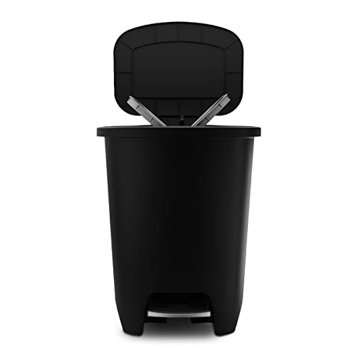 ODMP 20 galon coș de gunoi, Pas de Plastic pe Bucătărie coș de gunoi, negru