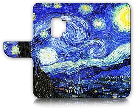 Flip portofel caz Cover & amp; Ecran protector Bundle-A0066 noaptea înstelată Van Gogh
