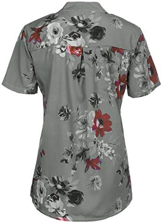 Tricouri vintage pentru femei cămăși casual henley tricouri elegante cu mânecă scurtă/lungă buton în jos, bluză de afaceri estetică