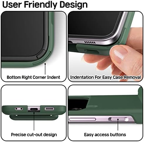 VVUPIC pentru Samsung Galaxy Z Flip 4 Chic Bear Design 2-Card Slot Case, husă de protecție a balamalei 2022