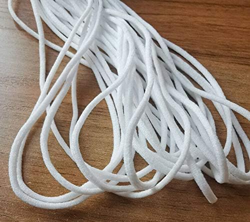 Aayan 25 de metri bandă elastică, cordon Elastic împletit Alb frânghie elastică Tricot Elastic Stretch greu bobină elastică pentru cusut Meșteșuguri DIY cuvertură de pat manșetă
