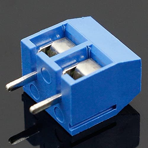 SPRINGHUA 20pcs / LOT KF301-2P KF301-5.0-2p Kf301 șurub 2pin 5.0 mm drept Pin PCB șurub Terminal bloc conector albastru și