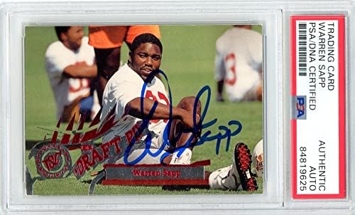 Warren Sapp 1995 Topps Stadium Club Autograph Card rookie D225 PSA/ADN