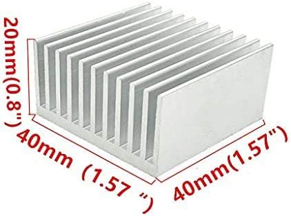 LuoQiuFa aluminiu radiator radiator răcire 40mm x 40mm X20mm radiator modul Cooler ton argintiu