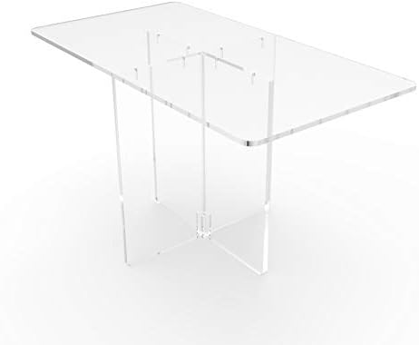 FixtureDisplays produs returnat 42 L x 24 L x 31 h acrilic transparent plexiglas Masă Masă de mic dejun masă de comuniune masă de expoziție comercială RTN10033-2
