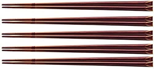 J-Kitchens PBT Chopsticks Set de 5, 8,9 inci în formă de barcă în formă de betisoare cu unghi lung, acoperire shunkei lăcuite,