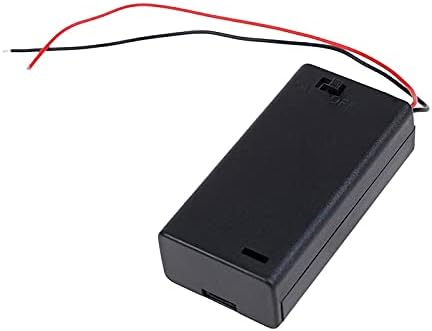 2 x AA 3V Negru Baterie titularul conector stocare caz caseta On/OFF Switch cu plumb sârmă lumină greutate