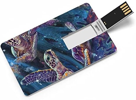 Apalecolor Sea Turtle Flash Drive USB 2.0 32G și 64G Card de memorie portabilă pentru PC/Laptop