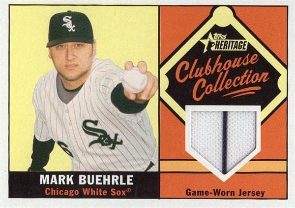 Mark Buehrle Player Worn Jersey Patch Baseball Card 2010 Topps Heritage Clubhouse Collection #VVRMB - MLB Game folosit tricouri